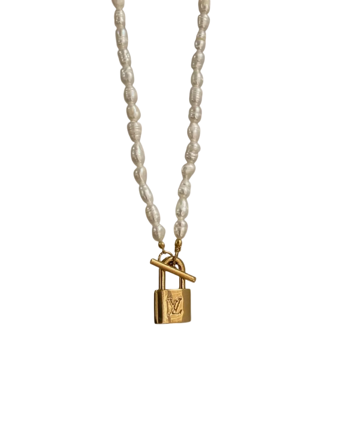 Authentic Louis Vuitton Padlock Pendant- Necklace