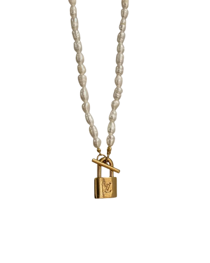 Authentic Louis Vuitton Padlock Pendant- Necklace