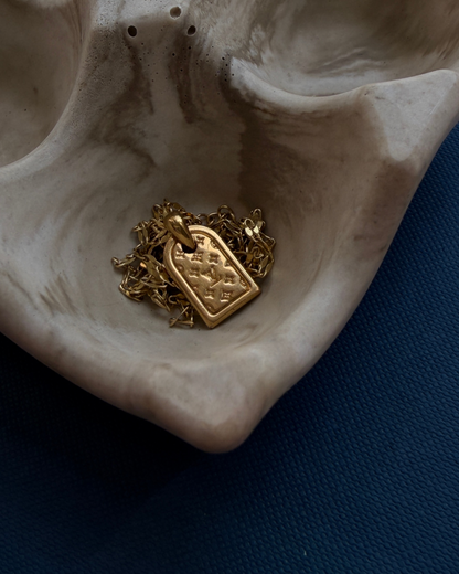 Authentic Louis Vuitton Tag Nanogram Pendant- Reworked Necklace