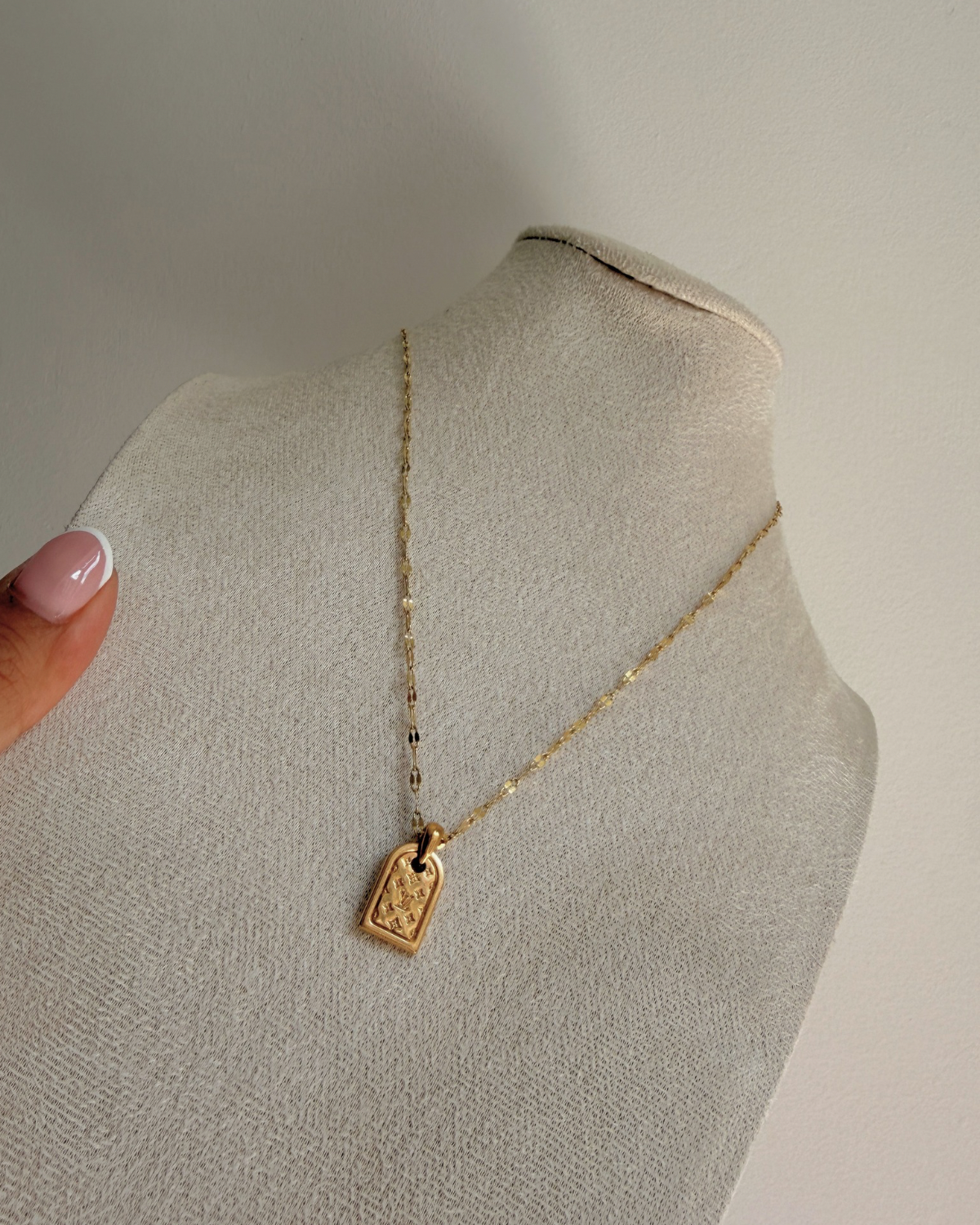 Authentic Louis Vuitton Tag Nanogram Pendant- Reworked Necklace