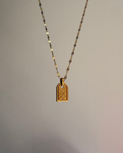 Authentic Louis Vuitton Tag Nanogram Pendant- Reworked Necklace