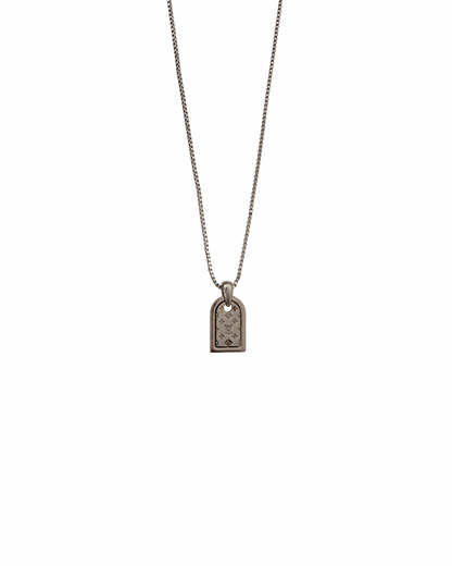 Authentic Louis Vuitton Silver Tag Nanogram Pendant- Reworked Necklace
