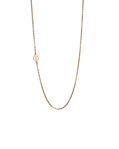 Authentic Louis Vuitton Nanogram Pendant- Reworked Assymetric Necklace