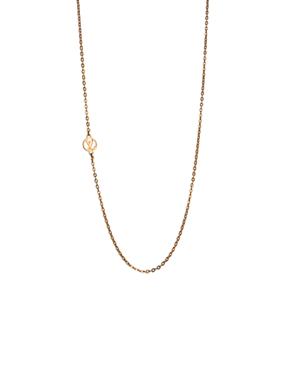 Authentic Louis Vuitton Nanogram Pendant- Reworked Assymetric Necklace