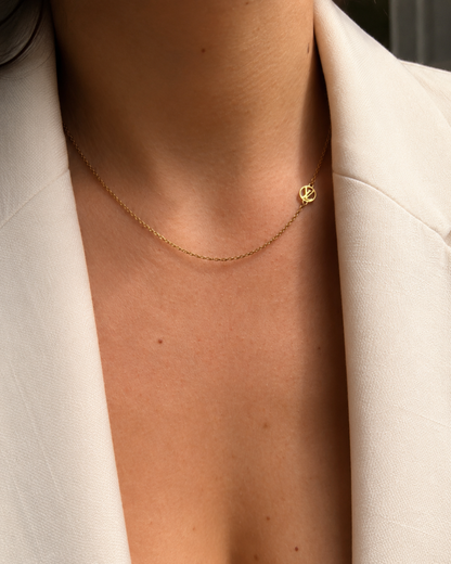 Authentic Louis Vuitton Nanogram Pendant- Reworked Assymetric Necklace