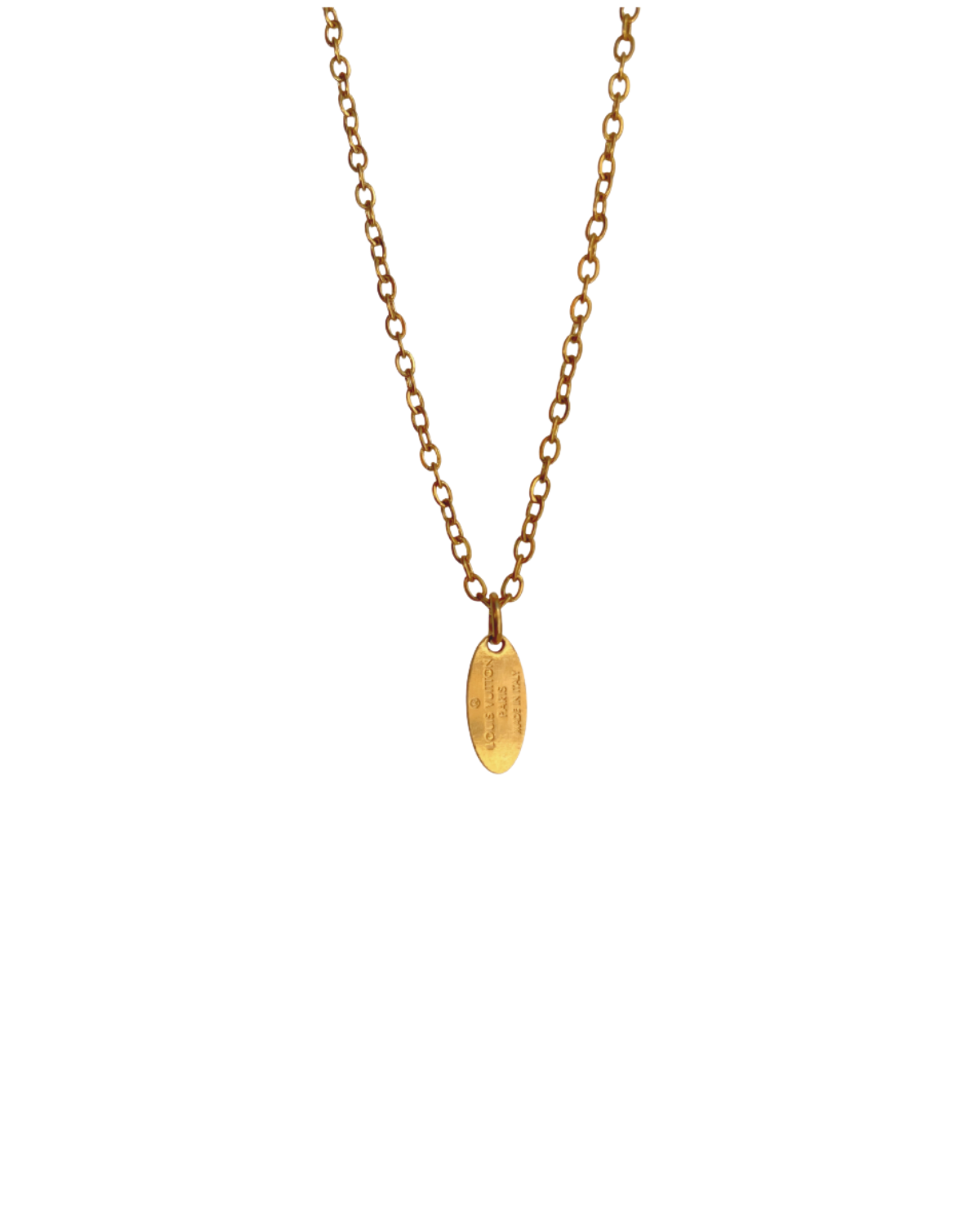 Authentic Louis Vuitton Tag Pendant- Reworked Necklace