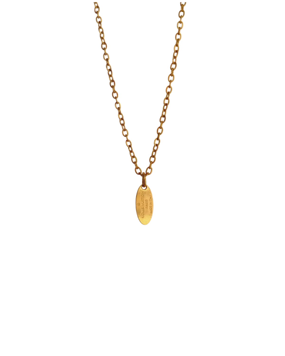 Authentic Louis Vuitton Tag Pendant- Reworked Necklace