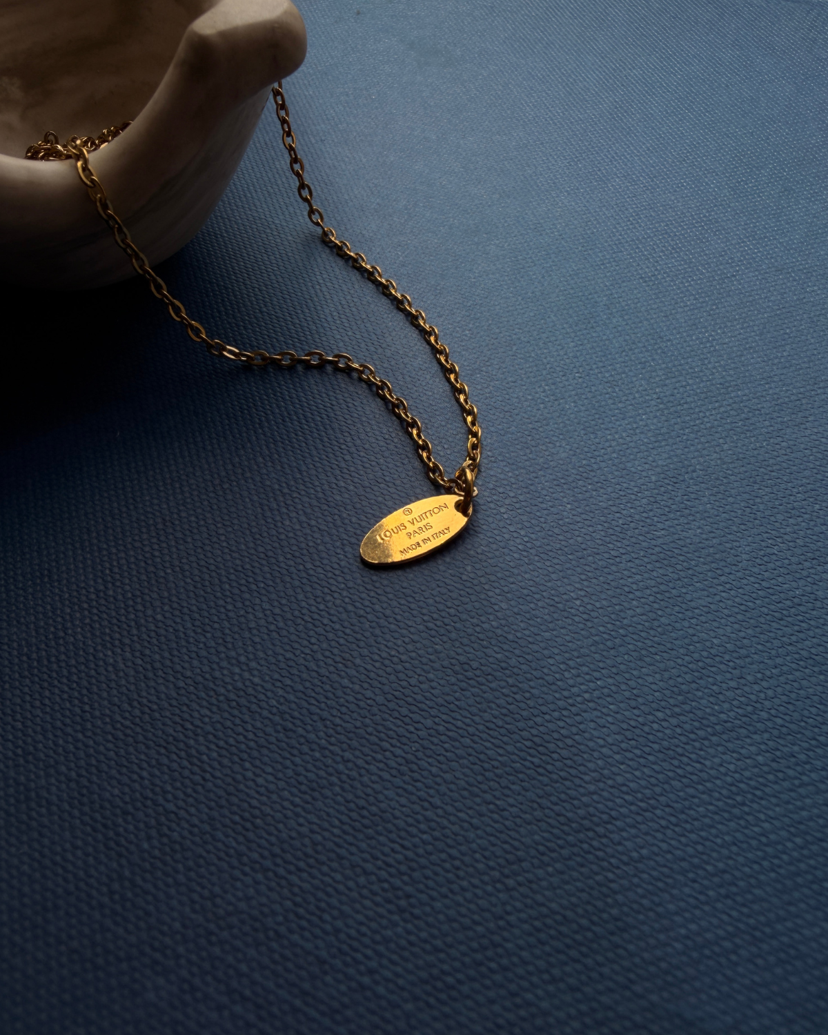 Authentic Louis Vuitton Tag Pendant- Reworked Necklace