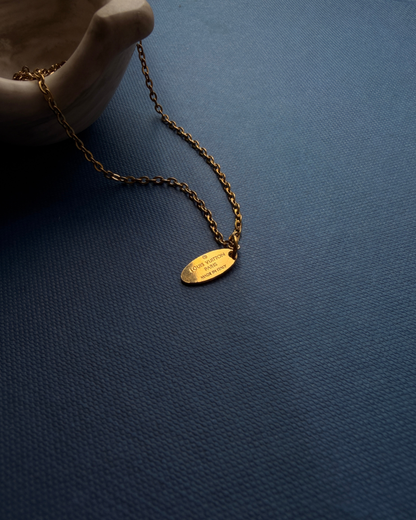 Authentic Louis Vuitton Tag Pendant- Reworked Necklace