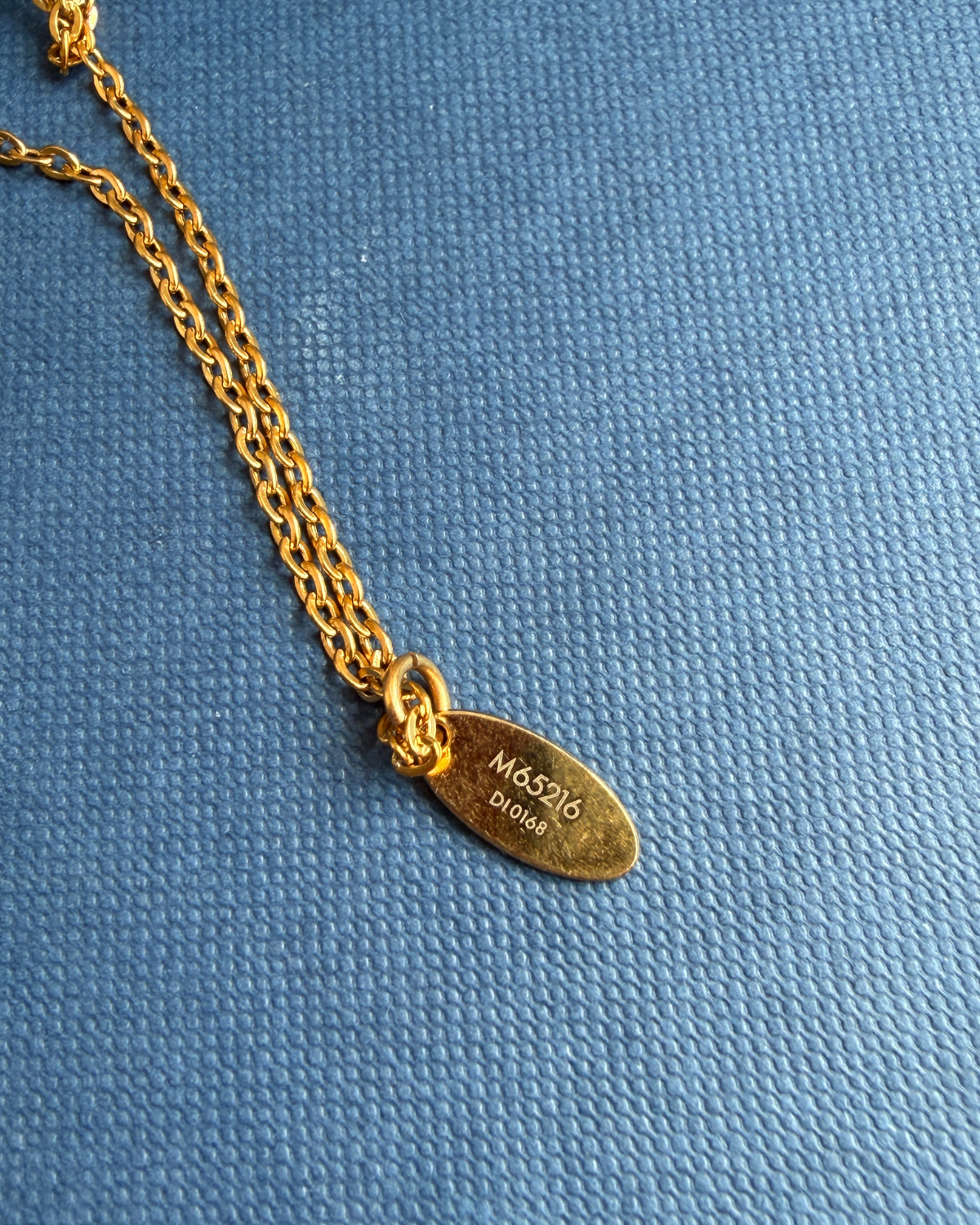 Authentic Louis Vuitton Tag Pendant- Reworked Necklace