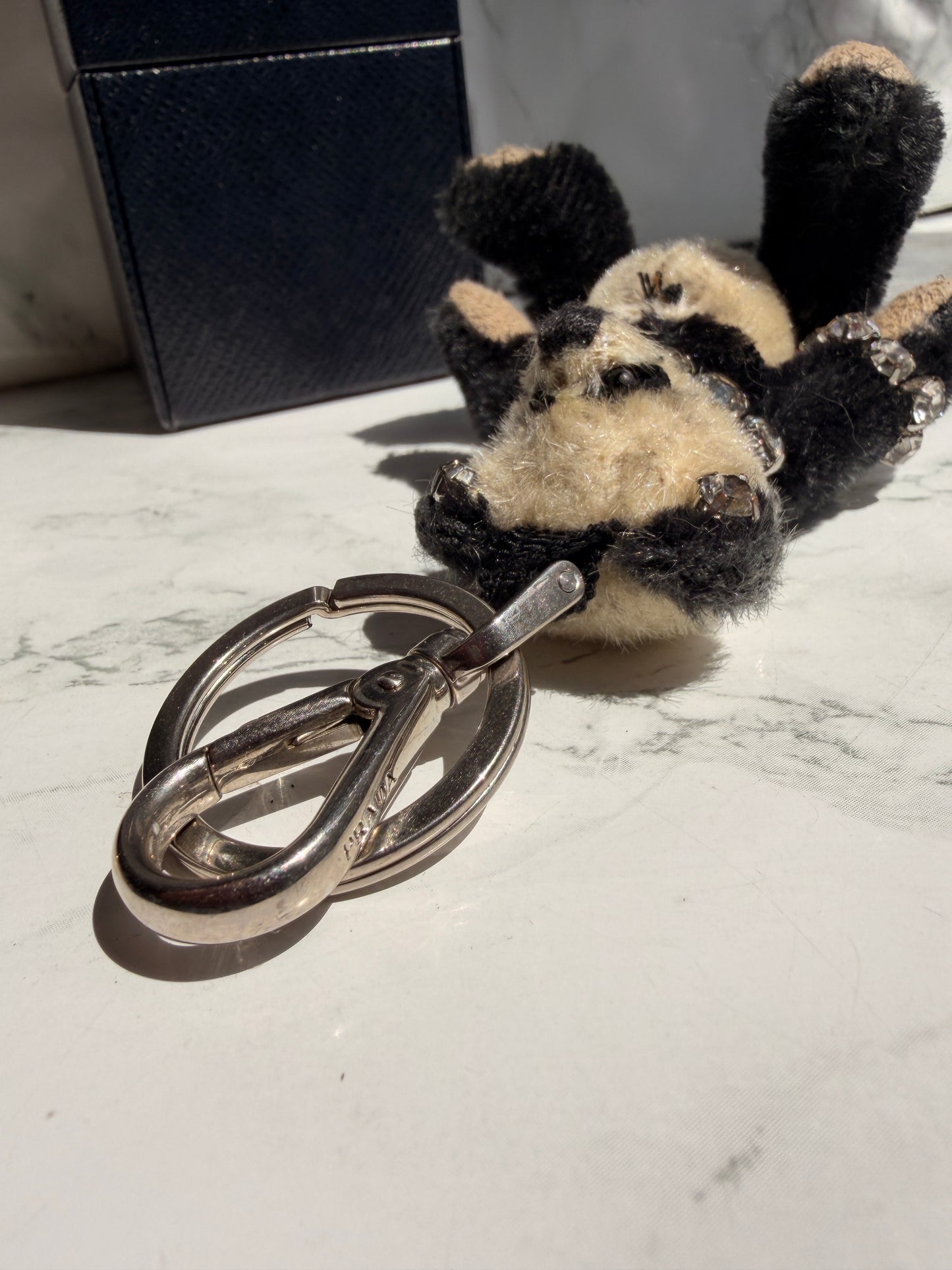 Authentic Prada Panda Bear Keychain with Box