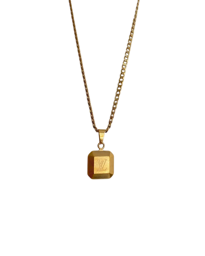 Authentic Louis Vuitton Pendant -Repurposed Necklace