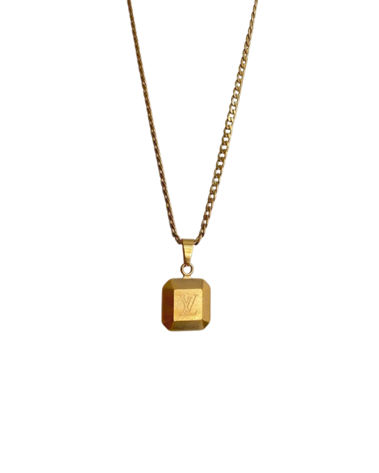 Authentic Louis Vuitton Pendant -Repurposed Necklace