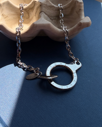Authentic Louis Vuitton Round Clasp- Reworked Necklace