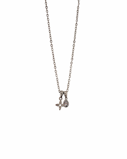 Authentic Louis Vuitton Monogram Flower - Reworked Silver Necklace