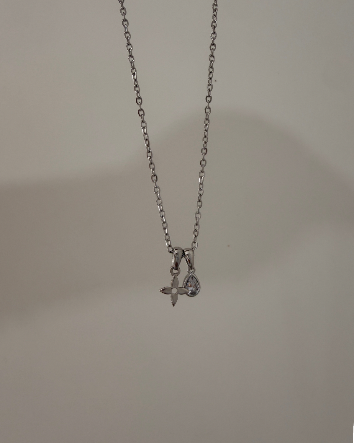 Authentic Louis Vuitton Monogram Flower - Reworked Silver Necklace