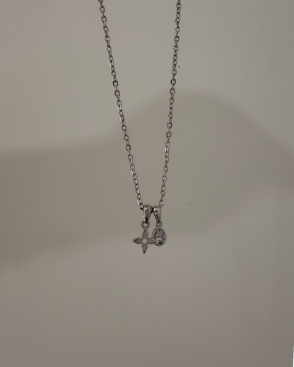 Authentic Louis Vuitton Monogram Flower - Reworked Silver Necklace