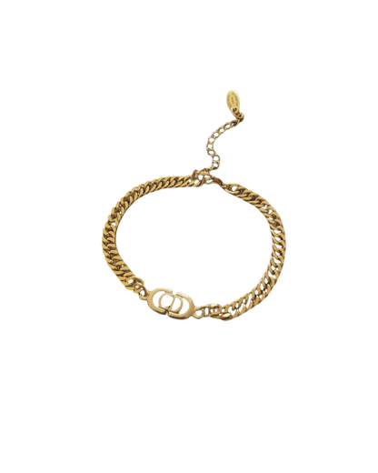 Authentic CD Dior pendant- Reworked Bracelet