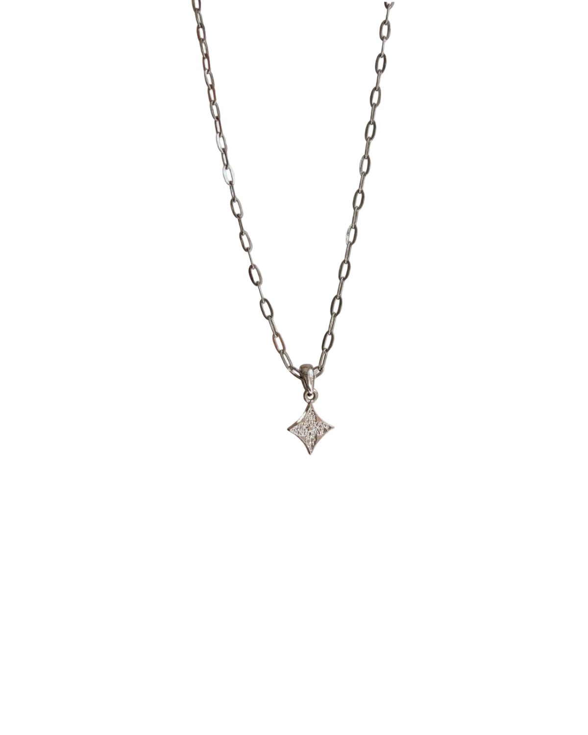 Authentic Louis Vuitton Monogram Flower Pendant - Reworked Silver Necklace