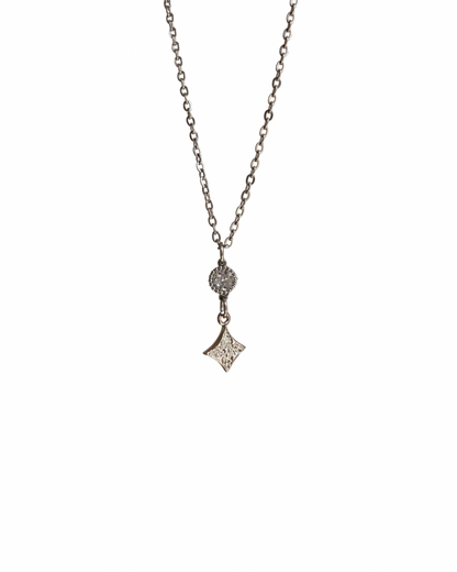 Authentic Louis Vuitton Monogram Flower Pendant - Reworked Silver Necklace