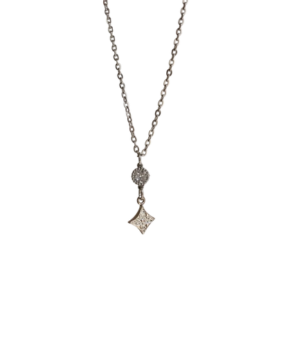 Authentic Louis Vuitton Monogram Flower Pendant - Reworked Silver Necklace