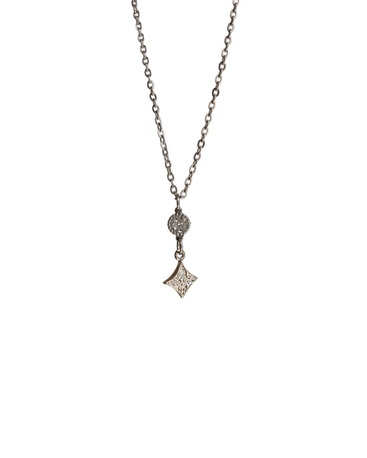Authentic Louis Vuitton Monogram Flower Pendant - Reworked Silver Necklace