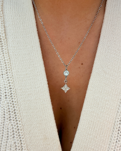 Authentic Louis Vuitton Monogram Flower Pendant - Reworked Silver Necklace