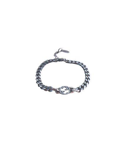 Authentic Gucci Interlocking Pendant Repurposed Bracelet