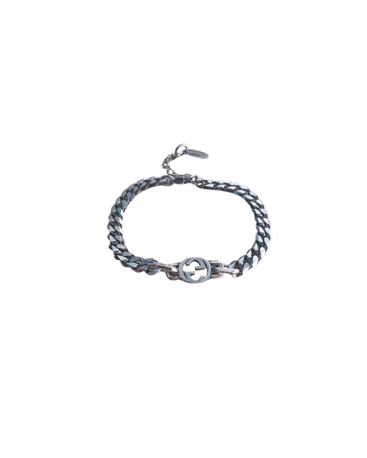 Authentic Gucci Interlocking Pendant Repurposed Bracelet