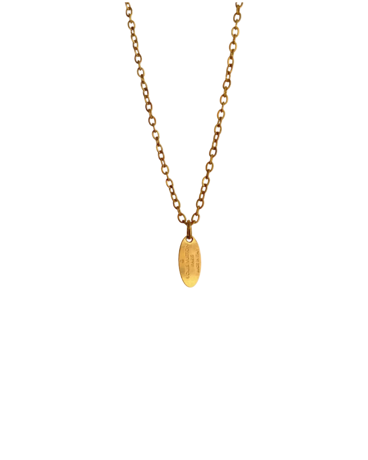 Authentic Louis Vuitton Mini Plaque - Reworked Necklace