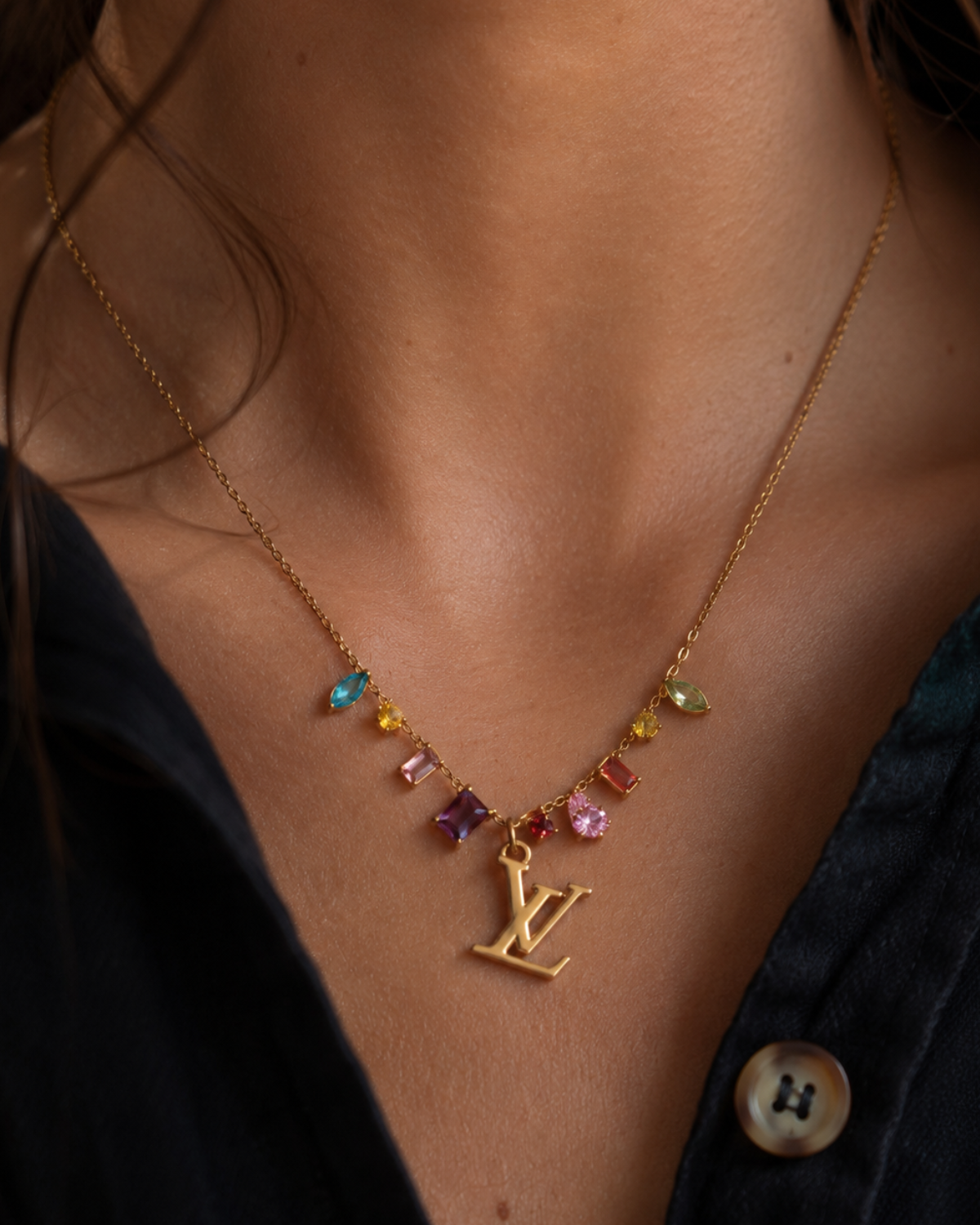 Authentic Louis Vuitton Pendant Logo Reworked Pendant Summer Edition