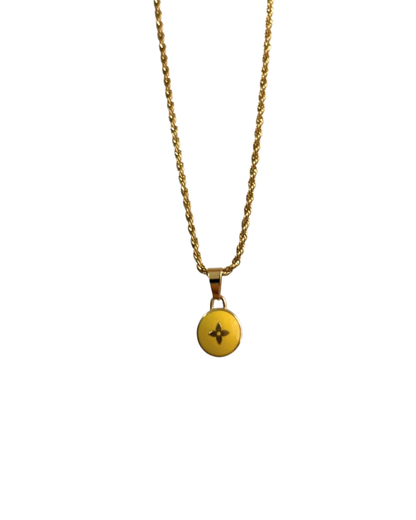 Authentic Louis Vuitton Yellow Pendant- Necklace