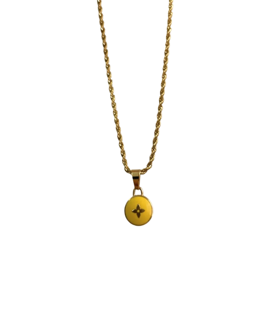 Authentic Louis Vuitton Yellow Pendant- Necklace