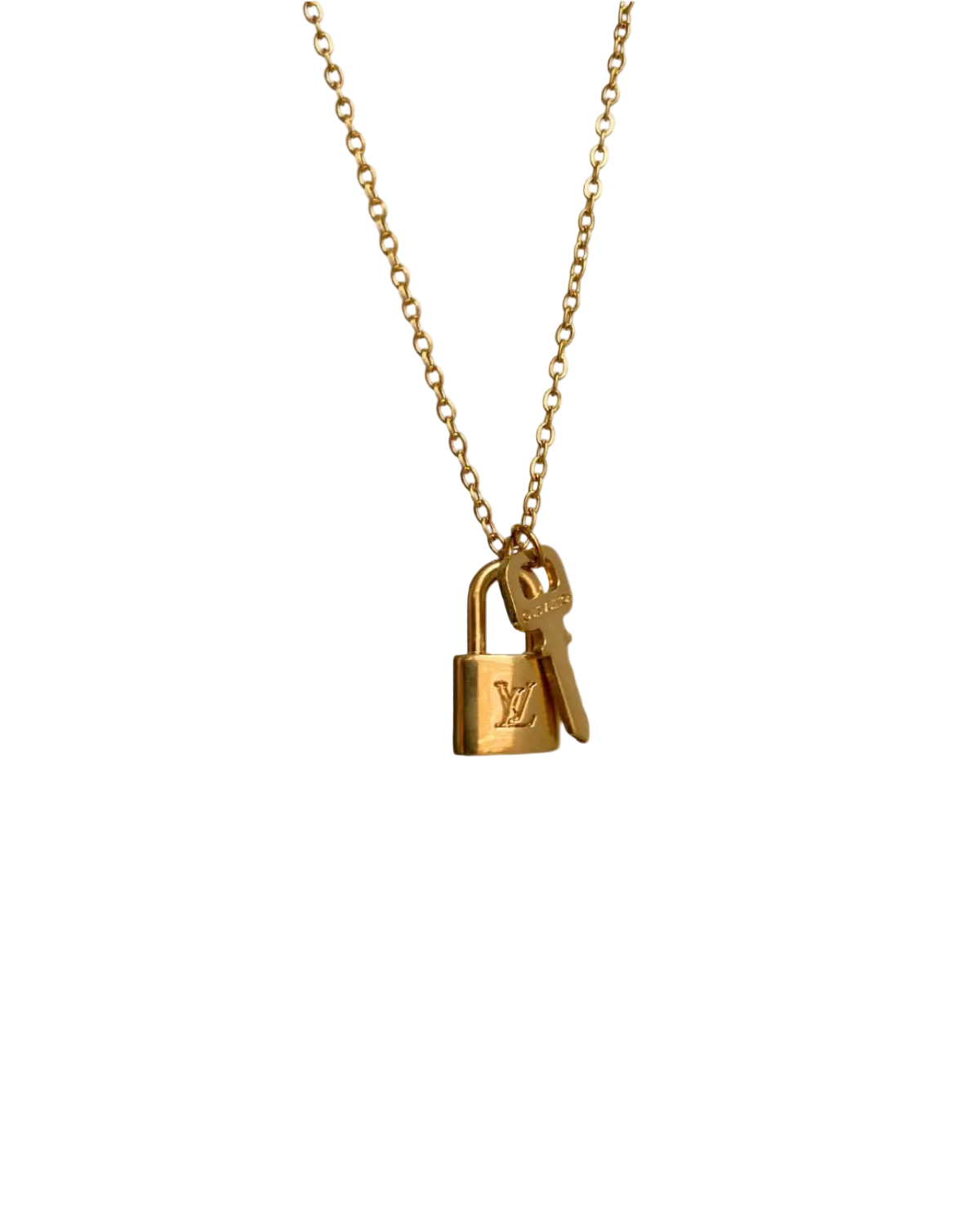 Authentic Louis Vuitton Padlock and Key - Reworked Necklaces