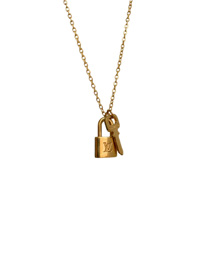 Authentic Louis Vuitton Padlock and Key - Reworked Necklaces