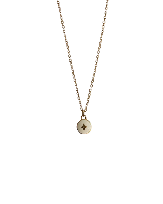 Authentic Louis Vuitton White Pendant- Necklace
