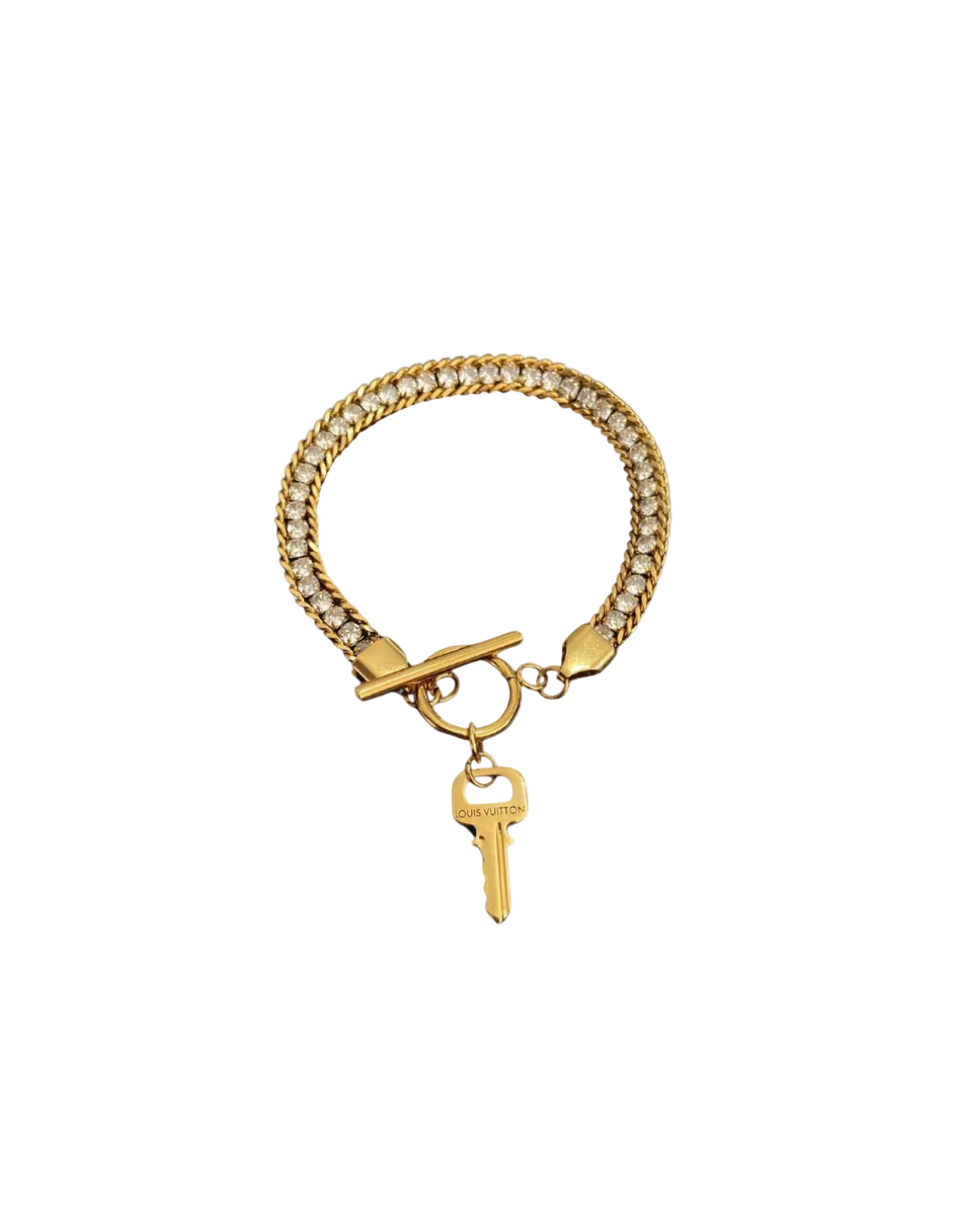 Authentic Louis Vuitton  Pastilles Key Pendant- Bracelet Reworked