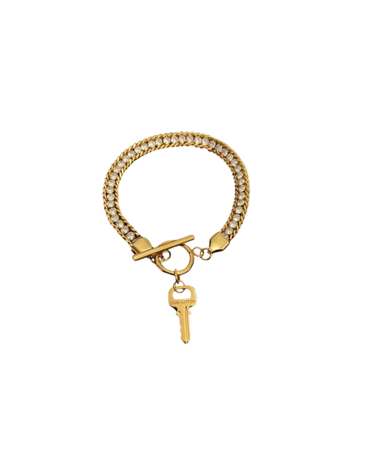 Authentic Louis Vuitton  Pastilles Key Pendant- Bracelet Reworked