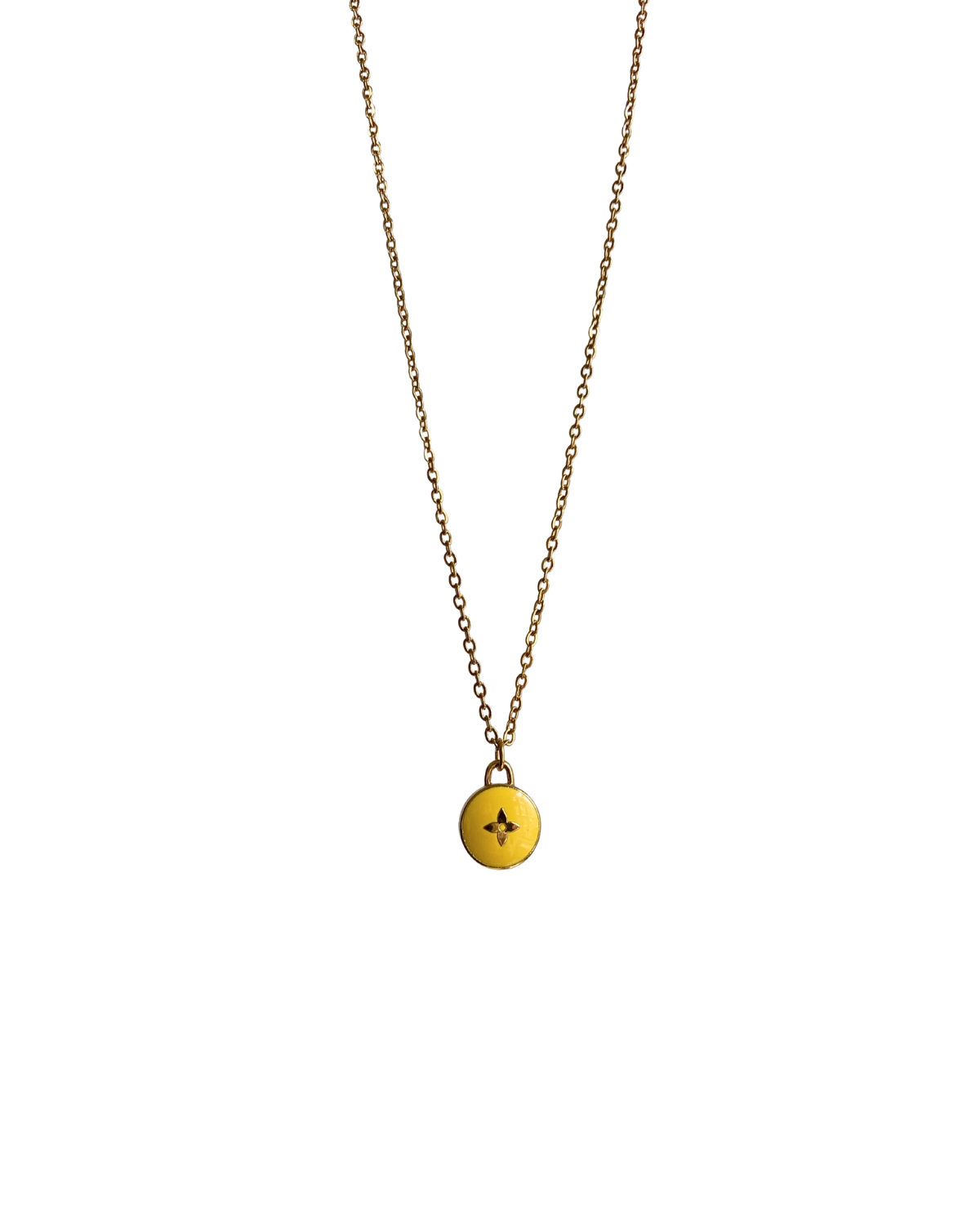 Authentic Louis Vuitton Yellow Pendant Pastilles- Necklace