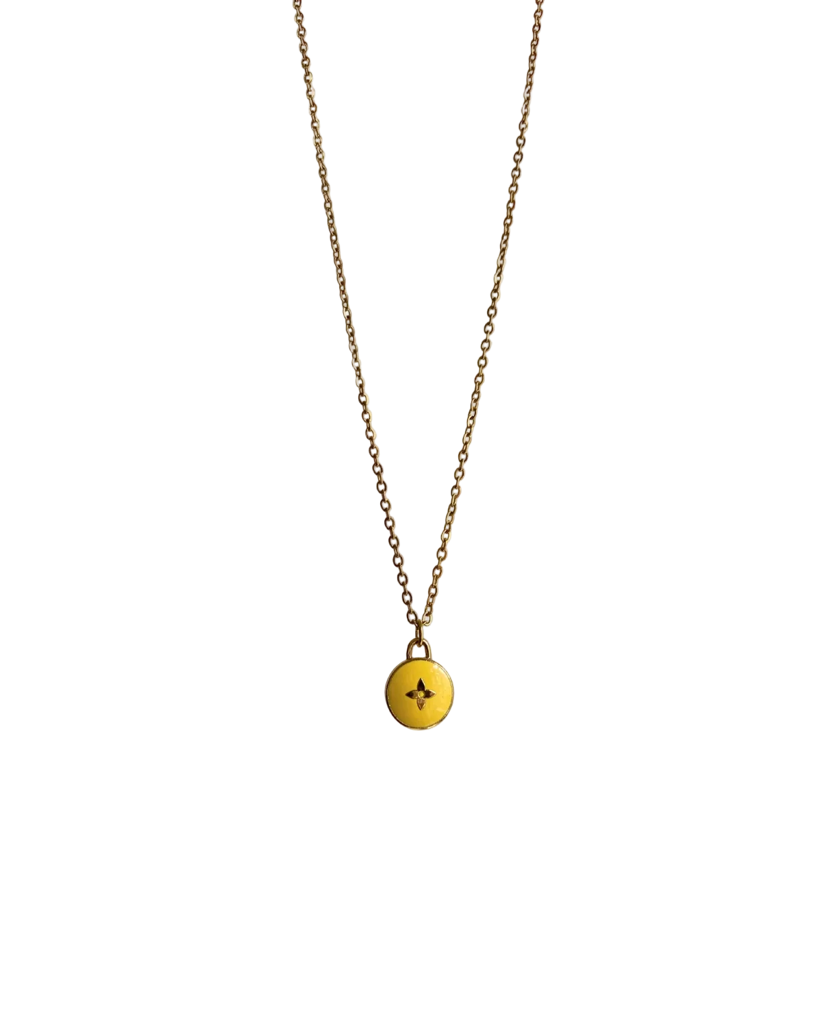 Authentic Louis Vuitton Yellow Pendant Pastilles- Necklace