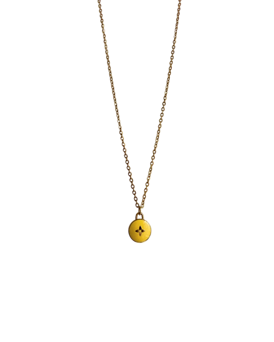 Authentic Louis Vuitton Yellow Pendant Pastilles- Necklace
