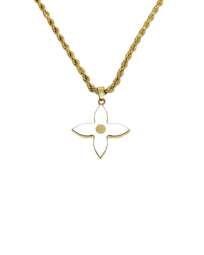Authentic Louis Vuitton White Pendant- Two Necklace