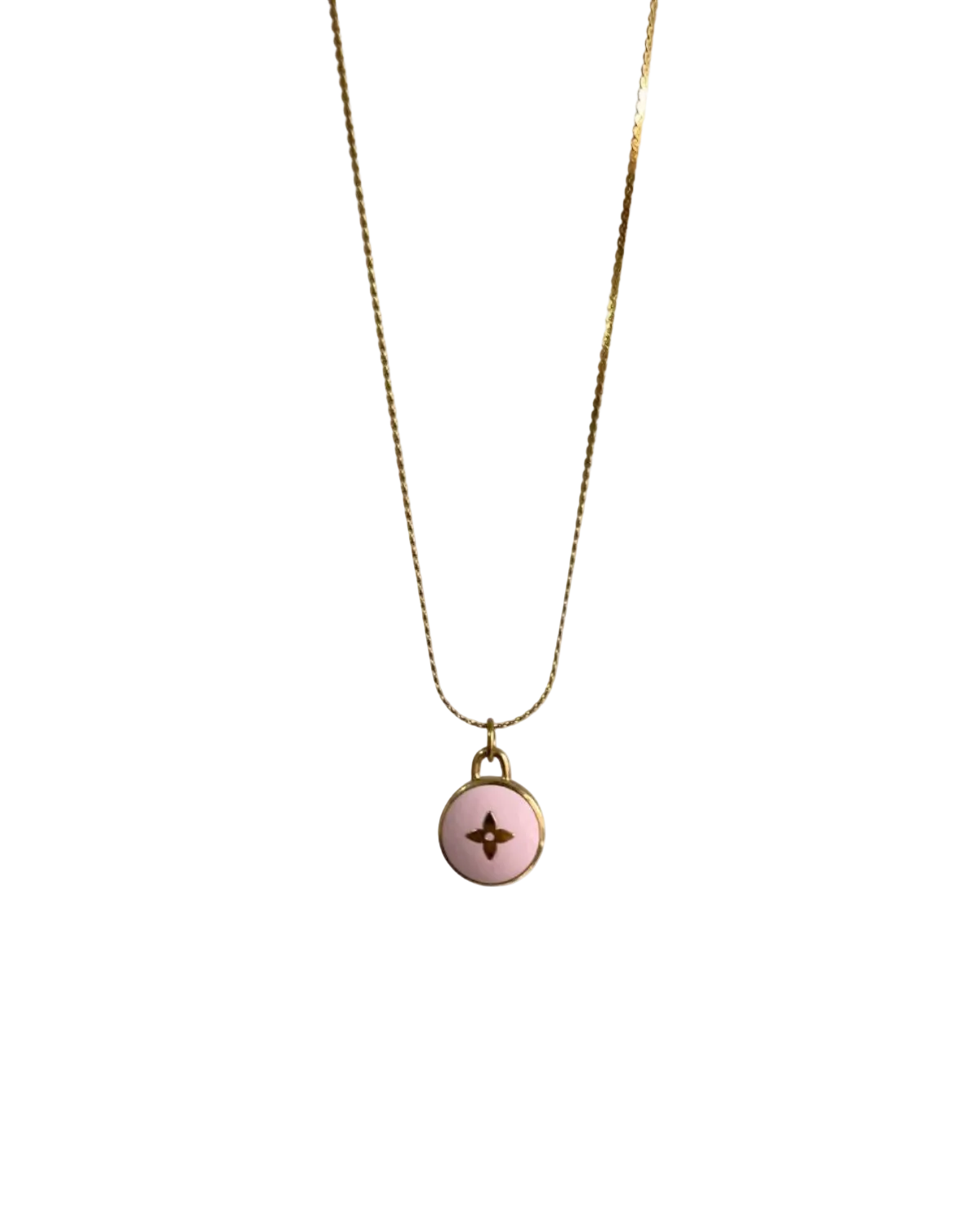 Authentic Louis Vuitton Mini Blush Pendant- Upcycled Necklace