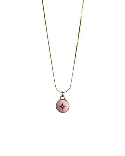 Authentic Louis Vuitton Mini Blush Pendant- Upcycled Necklace