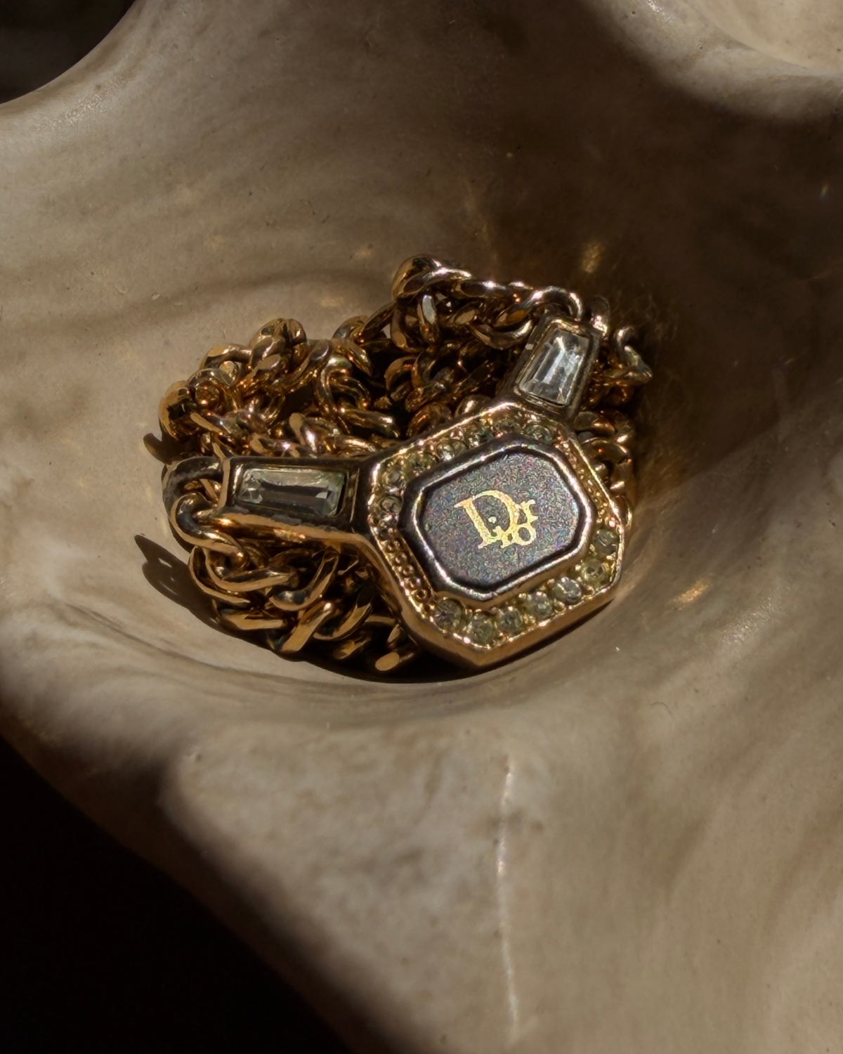 Authentic Dior Crystal Black Necklace