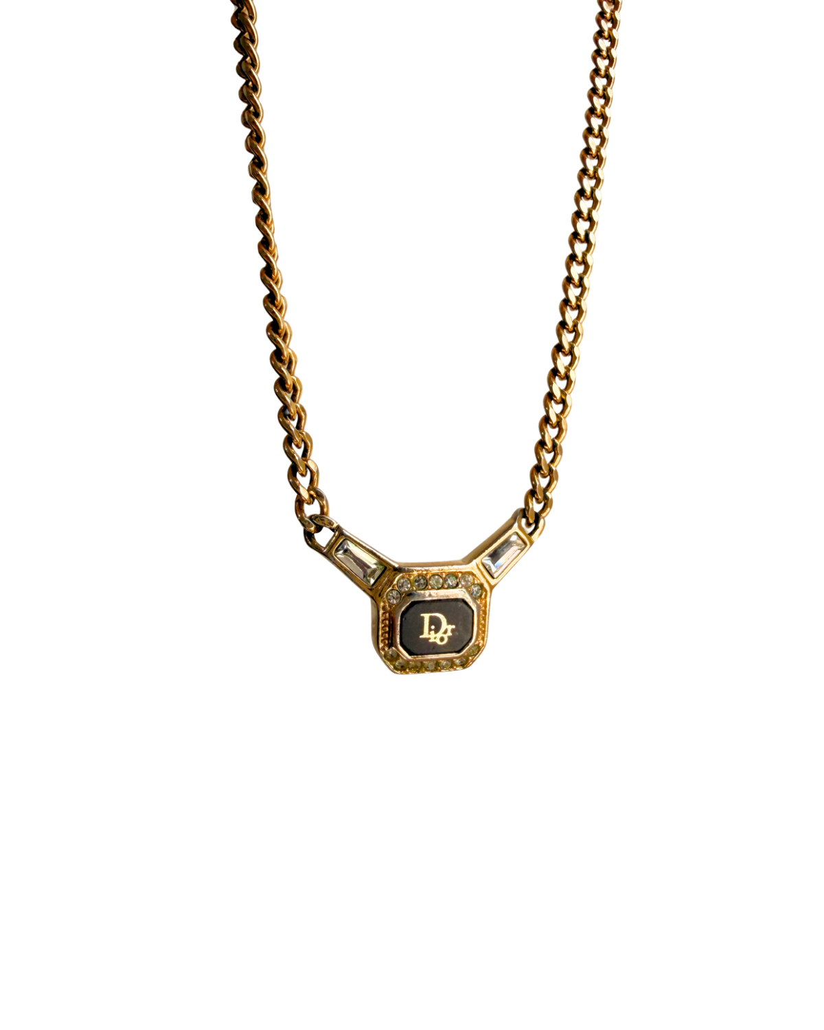 Authentic Dior Crystal Black Necklace