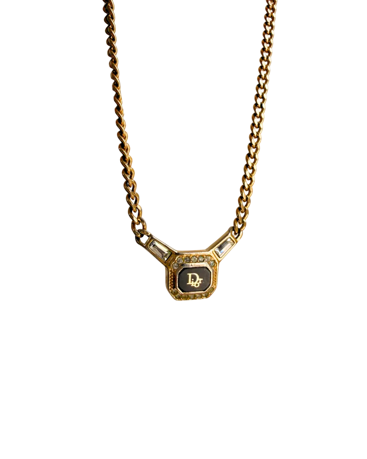 Authentic Dior Crystal Black Necklace