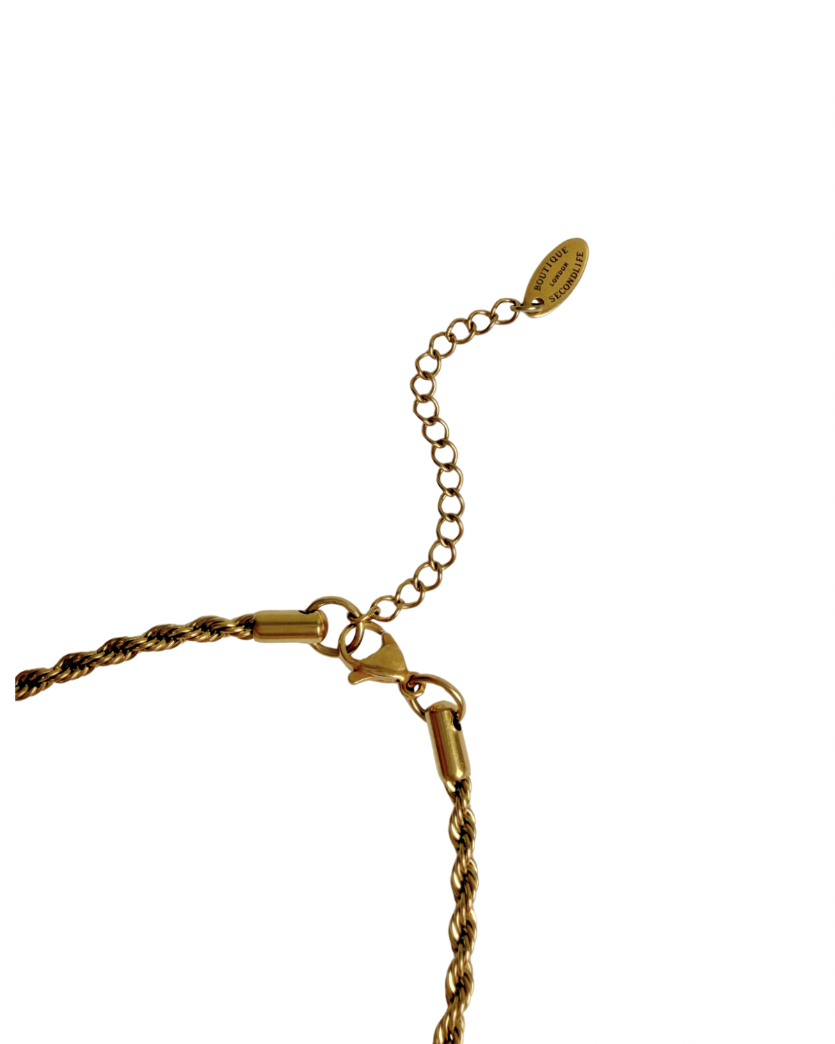 Authentic Louis Vuitton White Logo Round Pendant- Necklace
