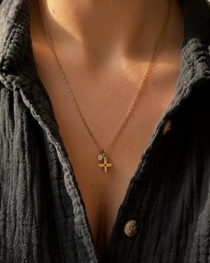 Authentic Louis Vuitton Flower Pendant- Necklace Rhinestone