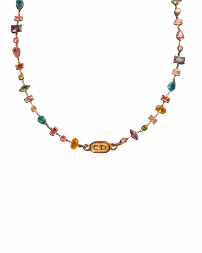 Authentic Cd Oval Dior pendant- Reworked Choker Stones